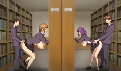 Hentai schoolgirls with huge tits fuck their classmates