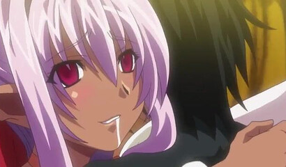 Bastard fucks elf warrior girl with big tits hard in hentai porn