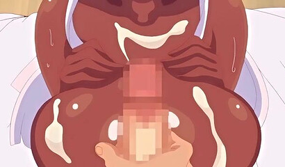 Black hentai cartoon heroine tries everything in sex with her lover