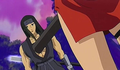 Treasure seekers from an anime cartoon have lesbian threesomes