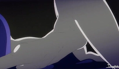 Beastboy from Teen Titans turns into a horse and a tyrannosaurus while fucking Raven