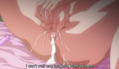 Cat girl with futanari cock fucks sleeping friend in hentai cartoon