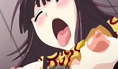 Busty hentai schoolgirls tie up and fuck a virgin classmate