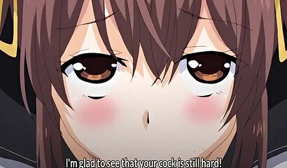 Busty hentai schoolgirls tie up and fuck a virgin classmate