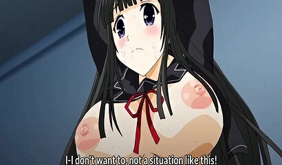 Busty hentai schoolgirls tie up and fuck a virgin classmate