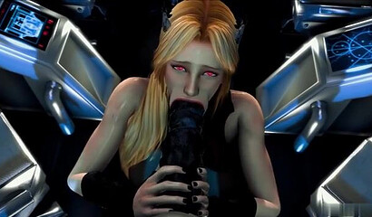 An alien with a big dick fucks Helena from Dead or Alive in a 3D cartoon.