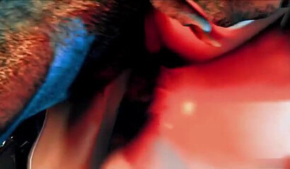 An alien with a big dick fucks Helena from Dead or Alive in a 3D cartoon.