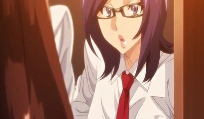 Busty hentai girl in swimsuit fucks in public shower with her brother