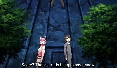 Anime girl in a sheep costume fucks her master