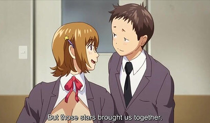 Public sex in a movie theater with hentai schoolgirl with huge tits