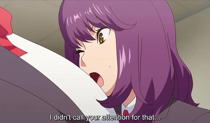 Public sex in a movie theater with hentai schoolgirl with huge tits