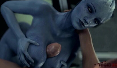 Alien Liara T'Soni fucks Captain Shepard in Mass Effect XXX parody