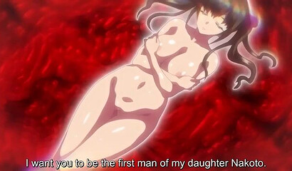 Modest hentai girl with a fidelity belt having anal sex