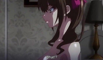 Modest hentai girl with a fidelity belt having anal sex