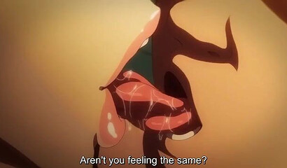 Modest hentai girl with a fidelity belt having anal sex