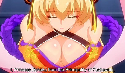 Dirty humans have group sex with a demon queen in an anime cartoon.