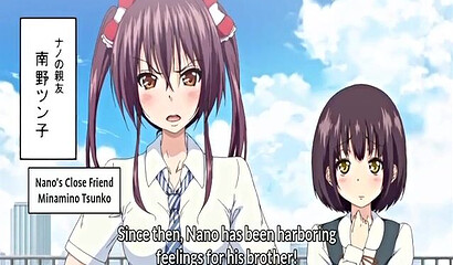 Sexy hentai schoolgirl forced a classmate into a threesome