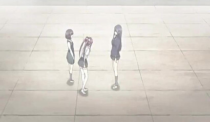 Sexy hentai schoolgirl forced a classmate into a threesome