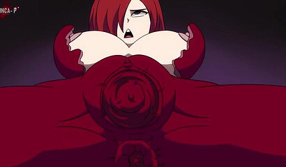 The ghosts attacked Fairy tail hottie Erza Scarlet and fucked her