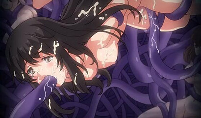 Slippery tentacles raping in all holes little hentai tinka