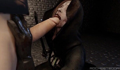 Lady Dimitrescu and her Resident Evil Village vampire daughters fuck in a 3D cartoon selection