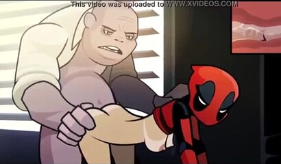 Big ugly Kingpin fucks Lady Deadpool's ass in animated sex video