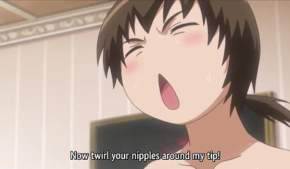 Excited hentai girl accepts her lover's camshots and creampies