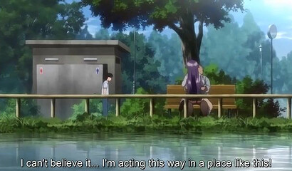 Mature ugly man fucks beautiful hentai schoolgirl in the park