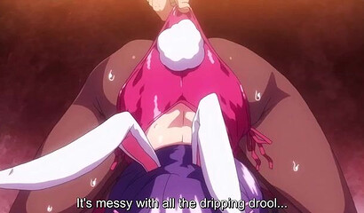 Schoolgirl slave girl in hentai cartoon fucks two ugly men