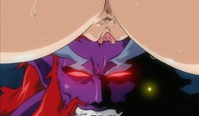 Demon with long tentacles abuses hentai girl's holes