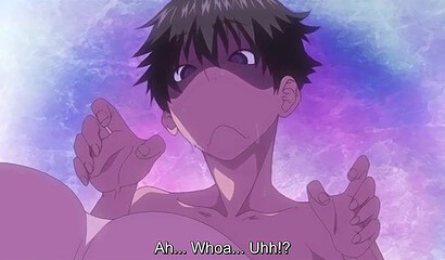 Hentai cartoon schoolboy sees girls through Succubus 2.0 app