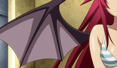 Hentai vampire girl has group sex with her classmates at school