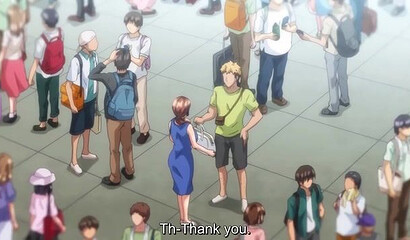 Unfaithful wife at cosplay party finds lover for bathroom sex