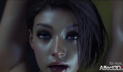 A zombified man with a big dick fucks Jill Valentine from Resident Evil