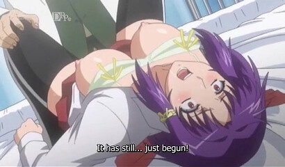 A teacher hypnotized and fucked a pregnant hentai schoolgirl on stage