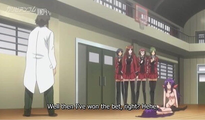 A teacher hypnotized and fucked a pregnant hentai schoolgirl on stage