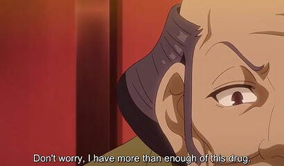 An old perverted man brewed an aphrodisiac in a busty girl's pussy