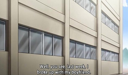 Cute hentai schoolgirl meets a man's cock for the first time