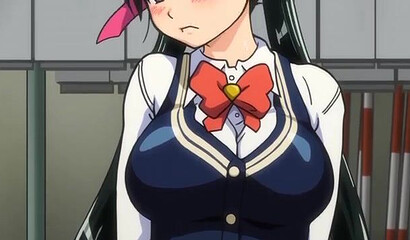 Cute hentai schoolgirl meets a man's cock for the first time