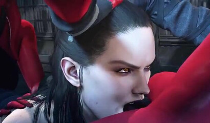 Sith girls with futunari dicks fuck Rey in Star Wars XXX parody