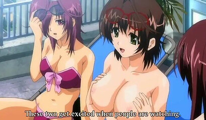 Slutty anime schoolgirl enjoys sex with teacher and classmate