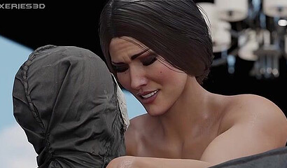 Masked jock fucks sexy busty milf in 3D porn cartoon