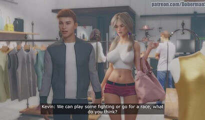 Black security guard in 3D cartoon fucks thief's girlfriend in front of him