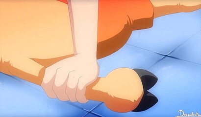 Anime fluffy Chopper from One Piece cartoon fucks Nico Robin