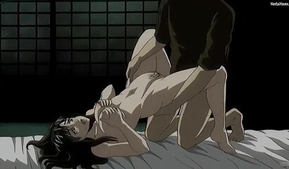 Sexy hentai widow fucks multiple lovers