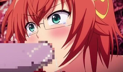 Underground demon fucks two girls with long tentacles in hentai cartoon