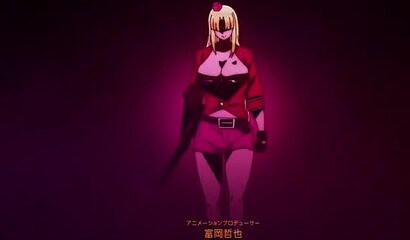 Modest guy in hentai cartoon helps wash women in bathhouse