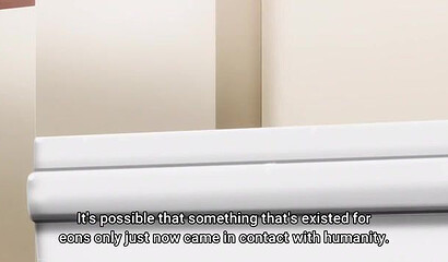 Modest guy in hentai cartoon helps wash women in bathhouse