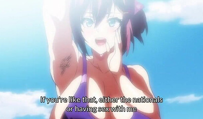 Baseball players in the locker room gang bang a cheerleader in a hentai cartoon