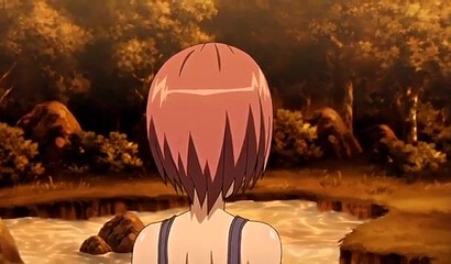 Violent group sex in the village with young hentai schoolgirls